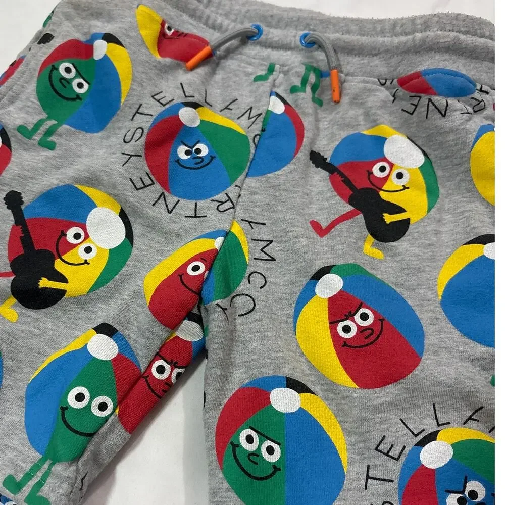 Stella McCartney Kids Boys 8 Beachball Print Sweat Short Jersey Shorts Summer